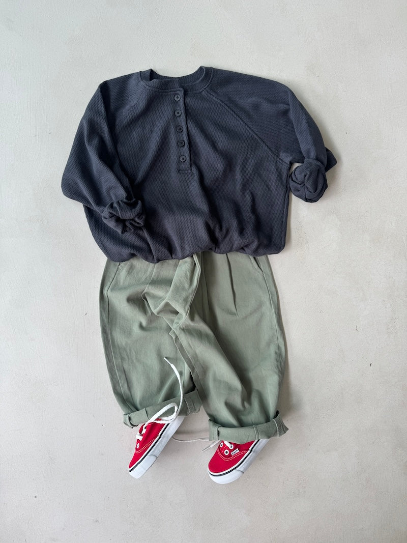 Coal Button Sweatshirt