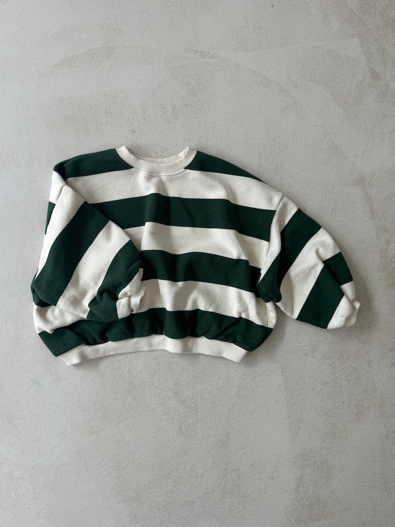 Mima Green Chunky Stripe Sweat