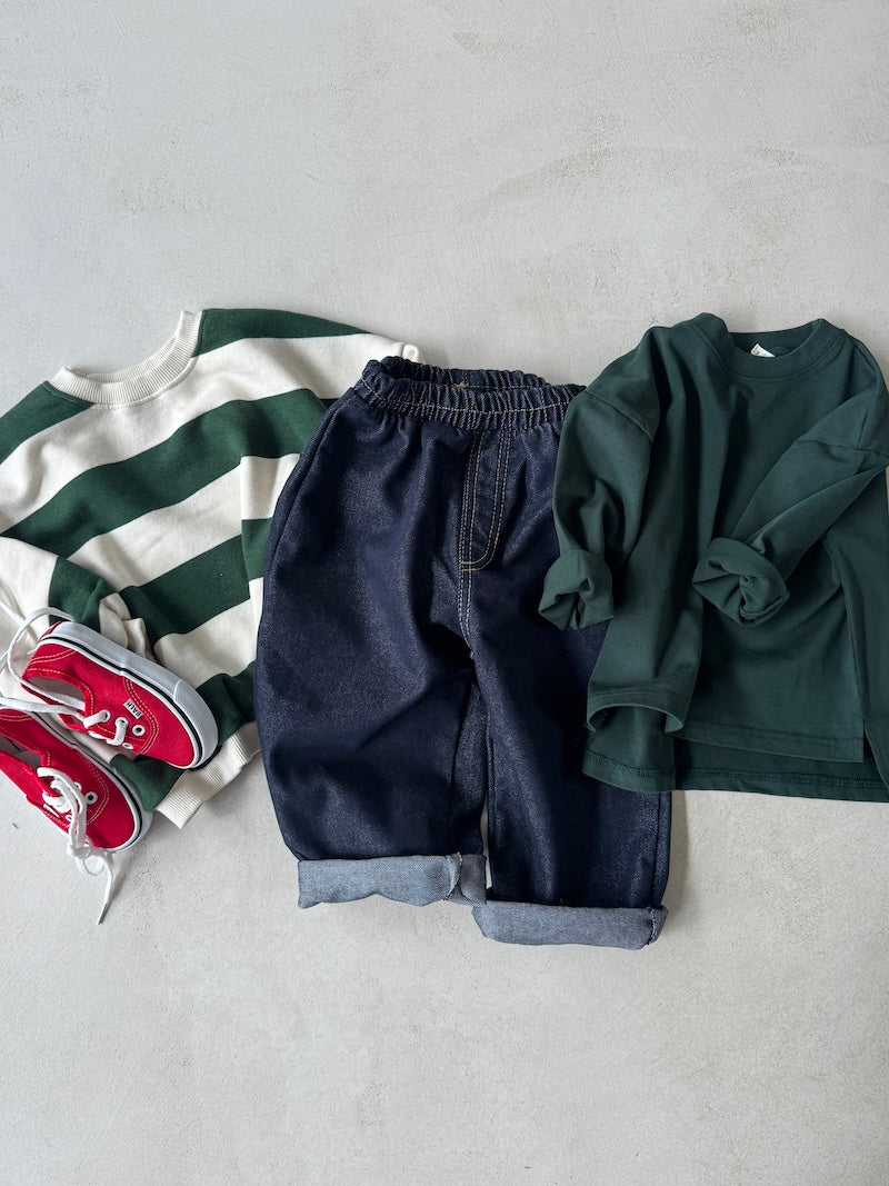Mima Green Chunky Stripe Sweat