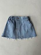 Criss Cross Jeans Skirt