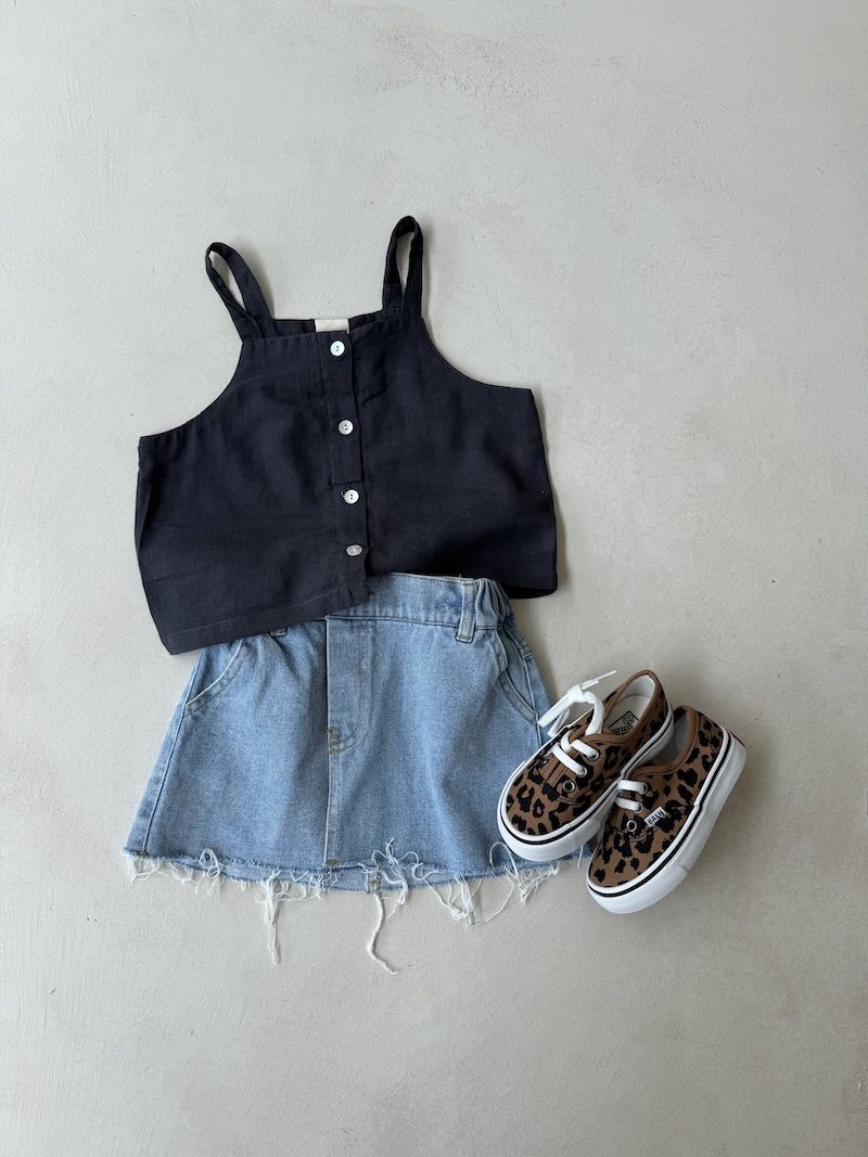 Criss Cross Jeans Skirt