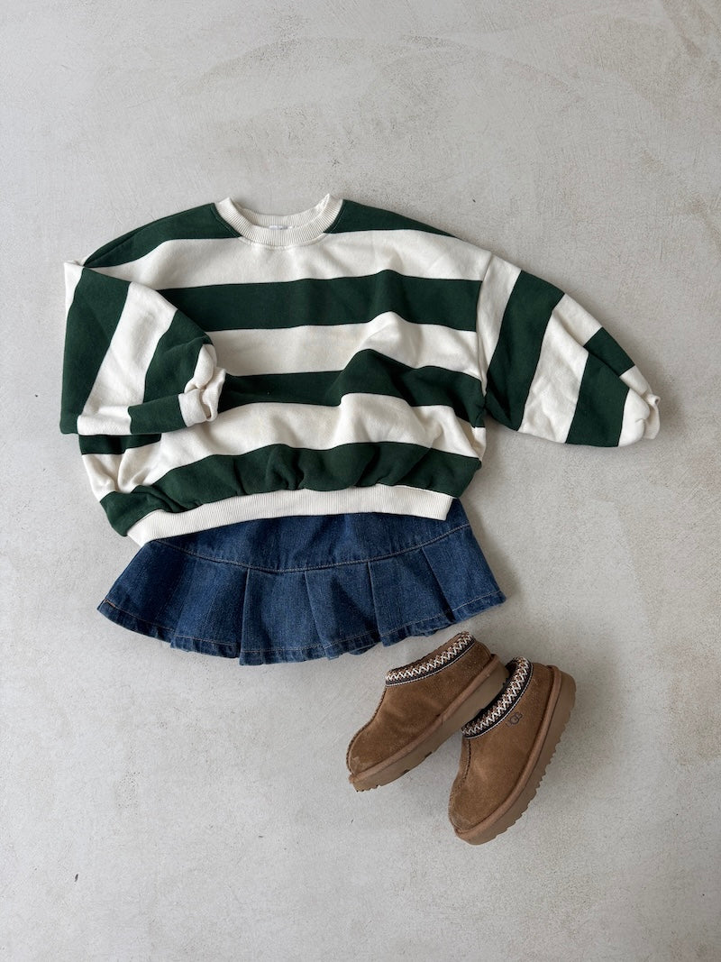 Mima Green Chunky Stripe Sweat