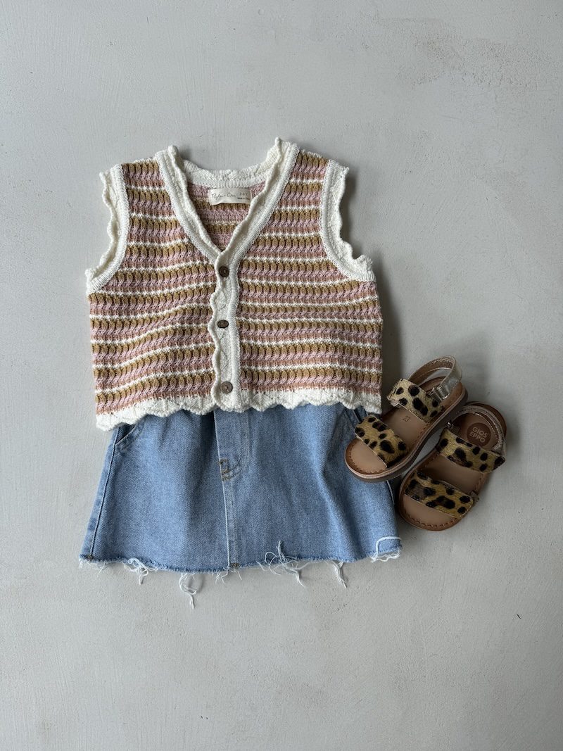 Criss Cross Jeans Skirt