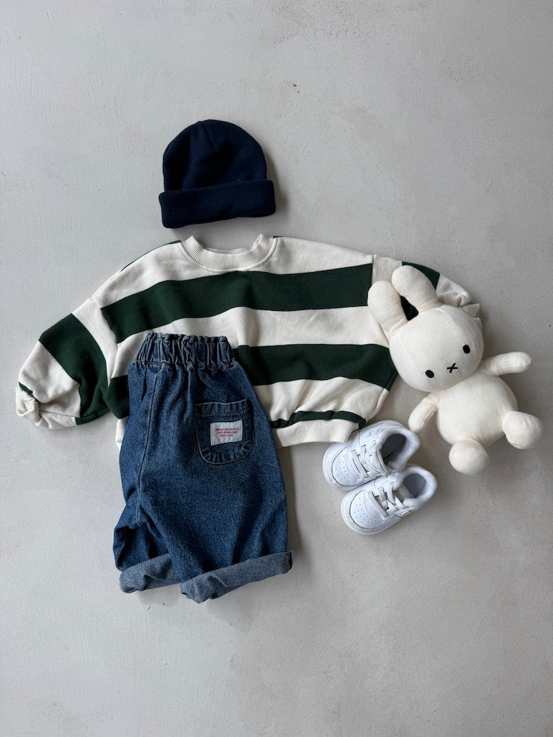 Mima Green Chunky Stripe Sweat