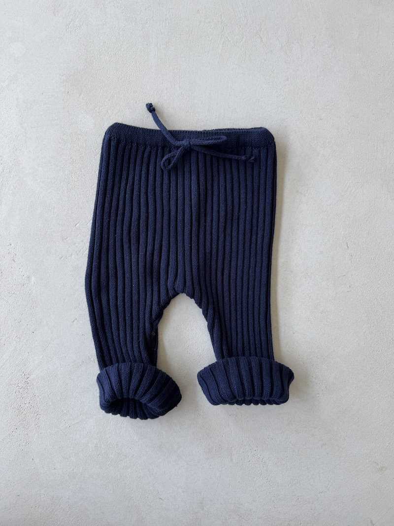 Cotton Knit Rib Leggings