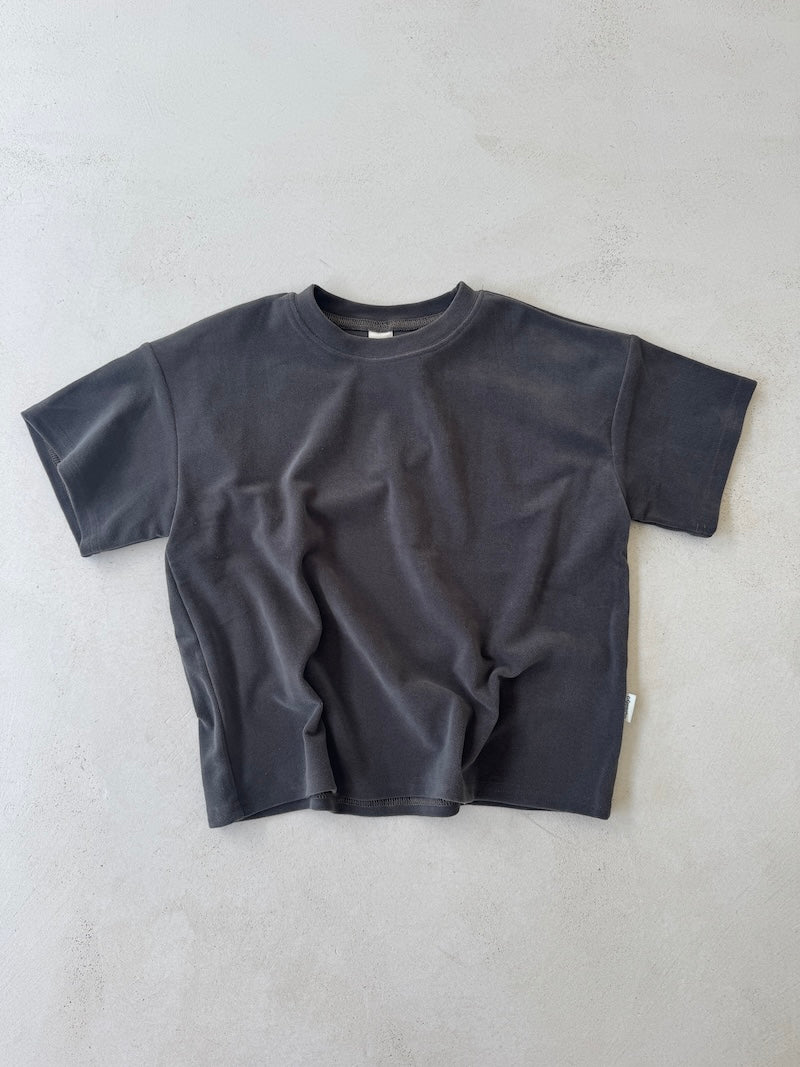Velvet Khaki Boxy Tee