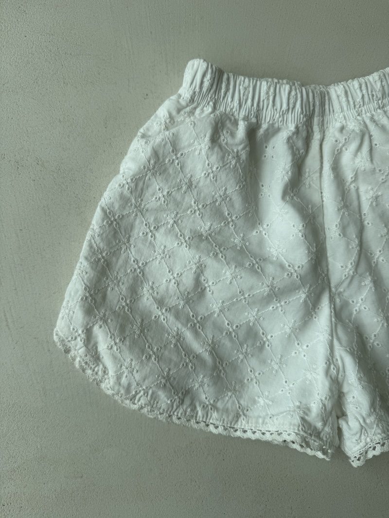 White Lace Shorts