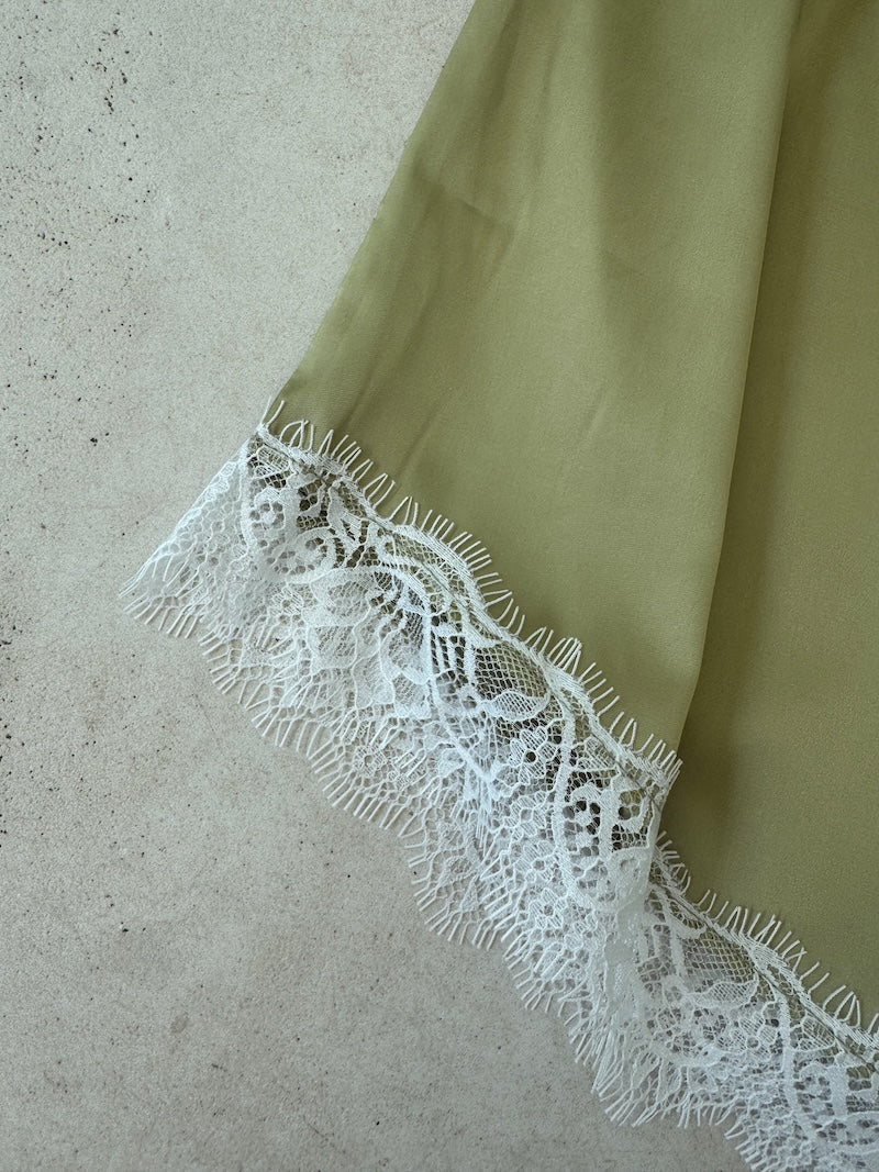Satin Lace Skirt