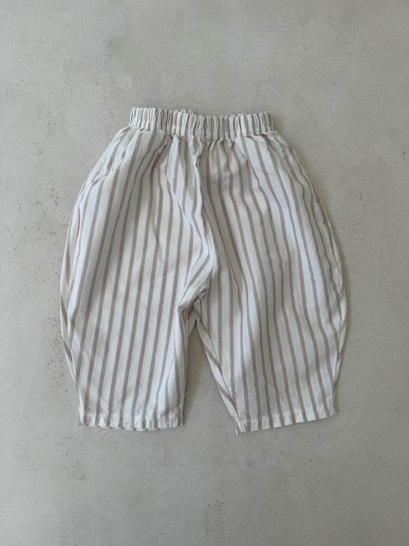 Bebe Striped Pants Beige