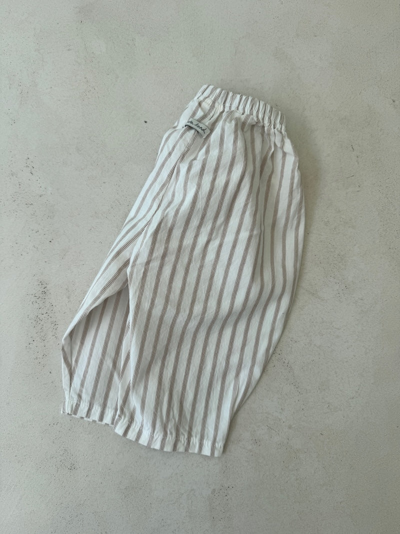 Bebe Striped Pants Beige