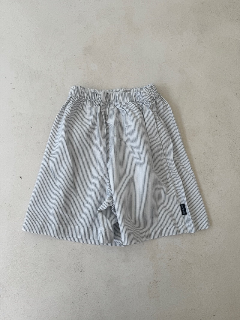 Navy Striped Shorts
