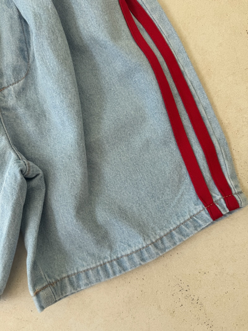 Track Denim Shorts