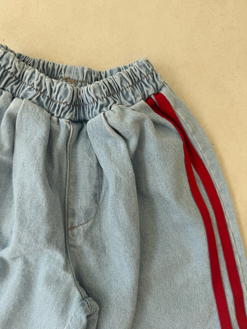 Track Denim Shorts