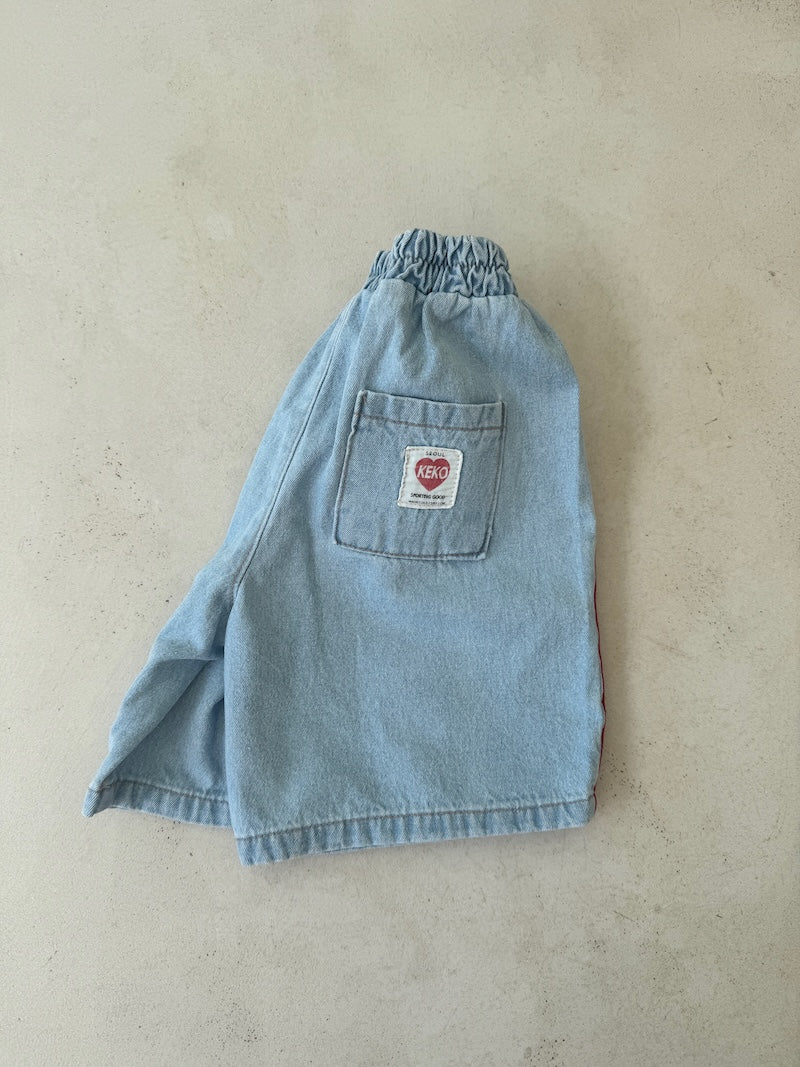 Track Denim Shorts