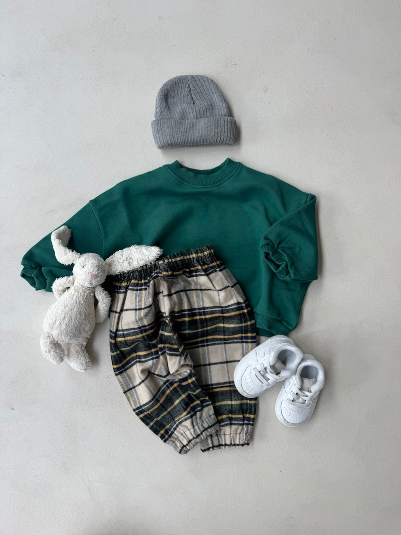 Tartan Bebe Joggers Green