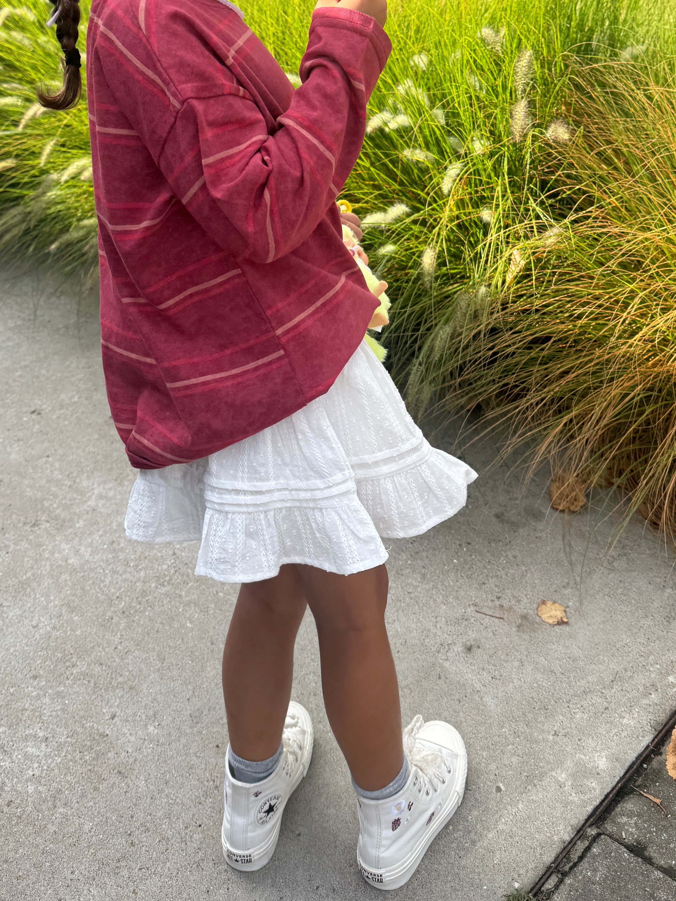 White Snow Flow Skirt