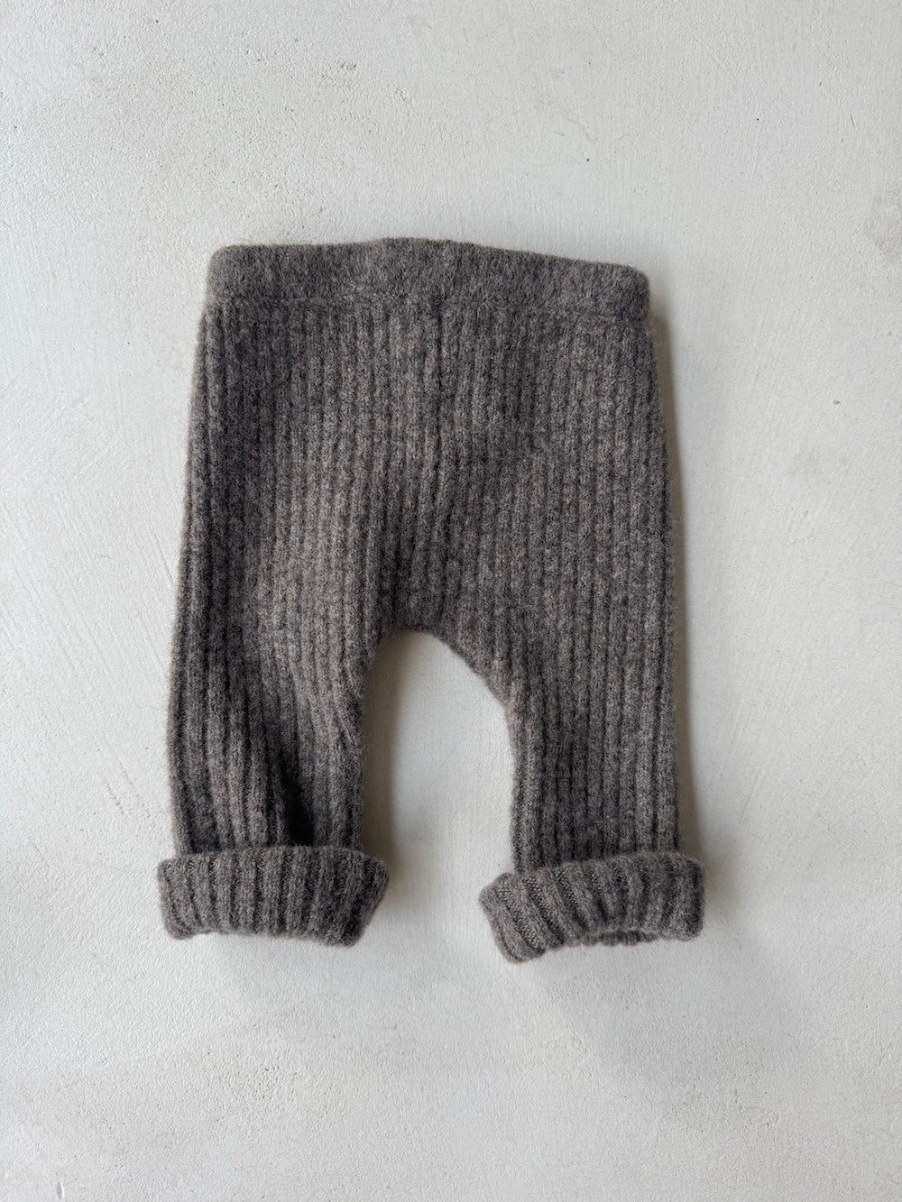 Wool Knit Rib Leggings