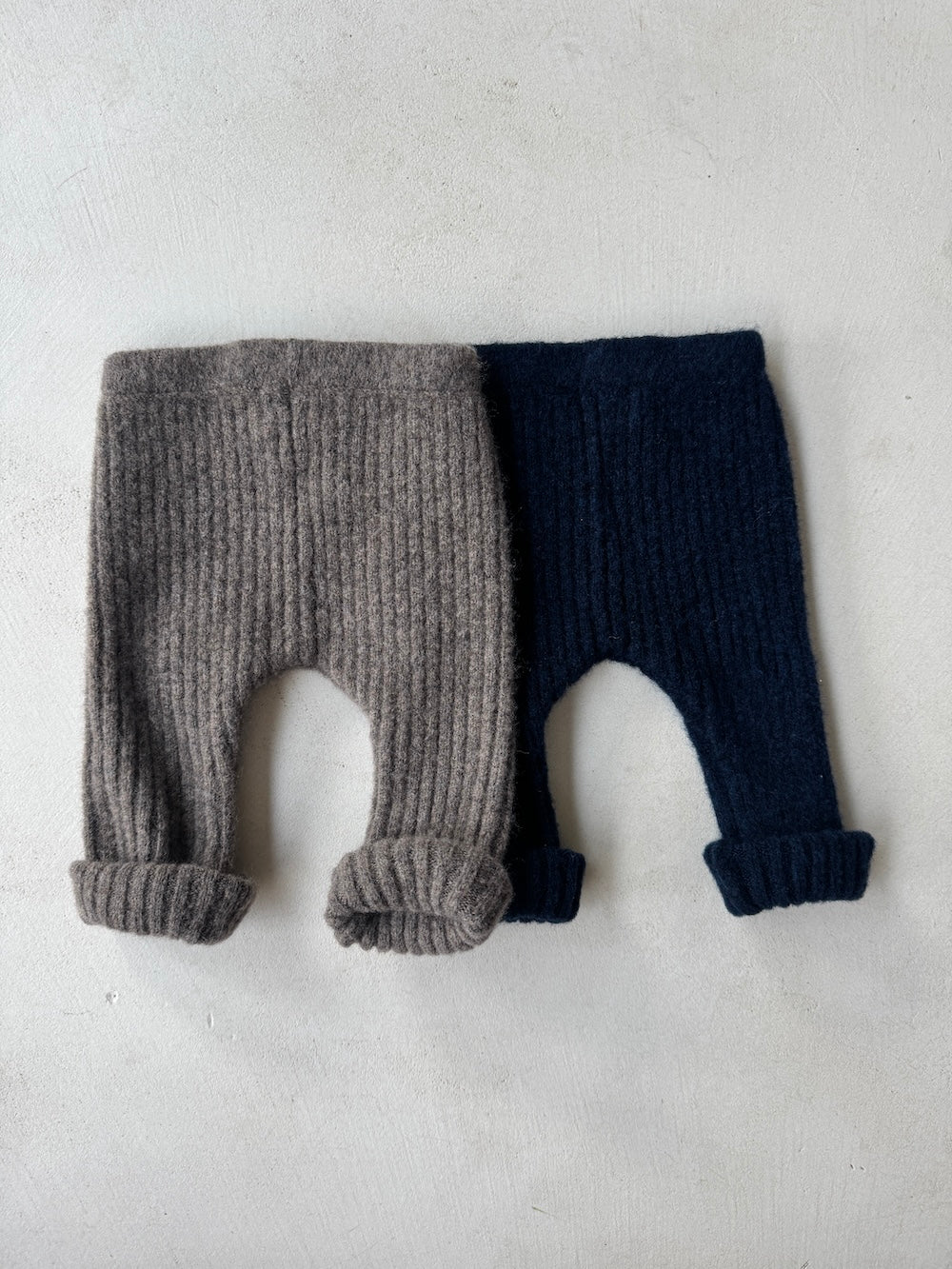 Wool Knit Rib Leggings