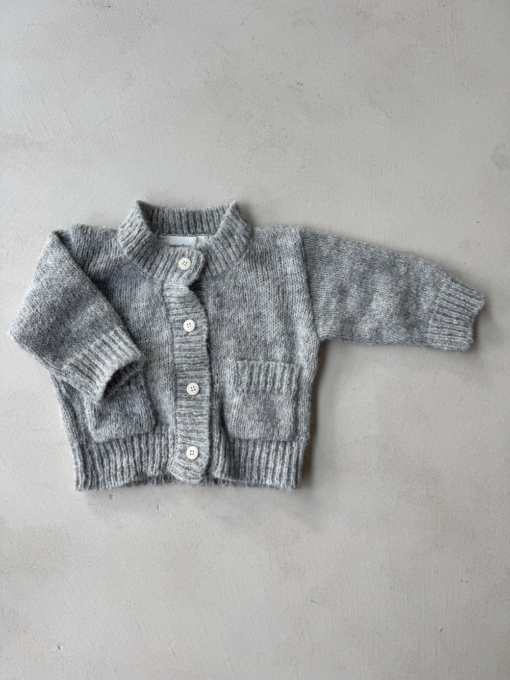Wool Knit Boxy Cardigan