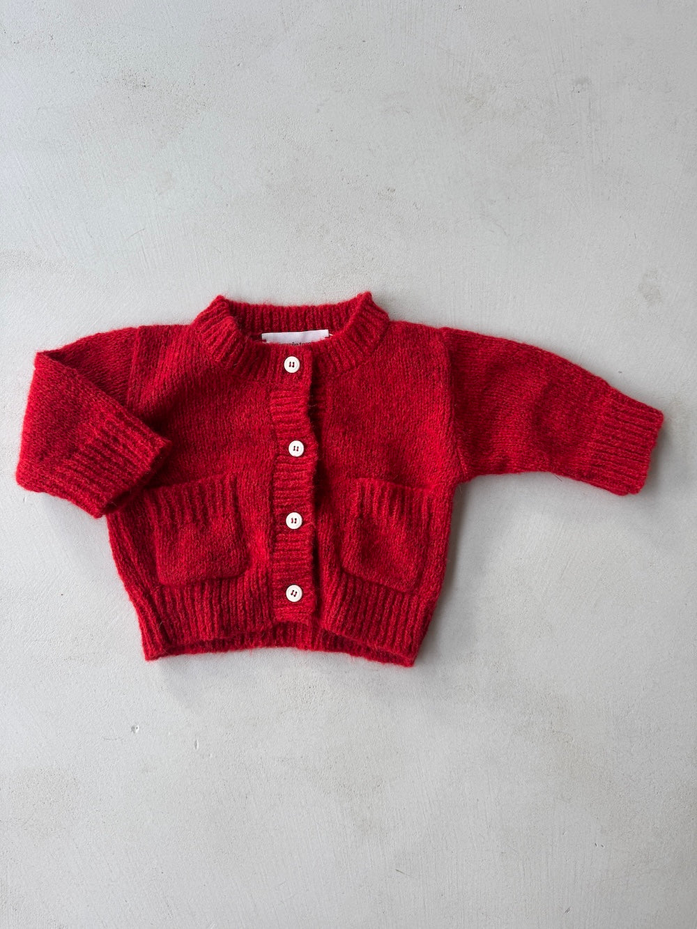 Wool Knit Boxy Cardigan