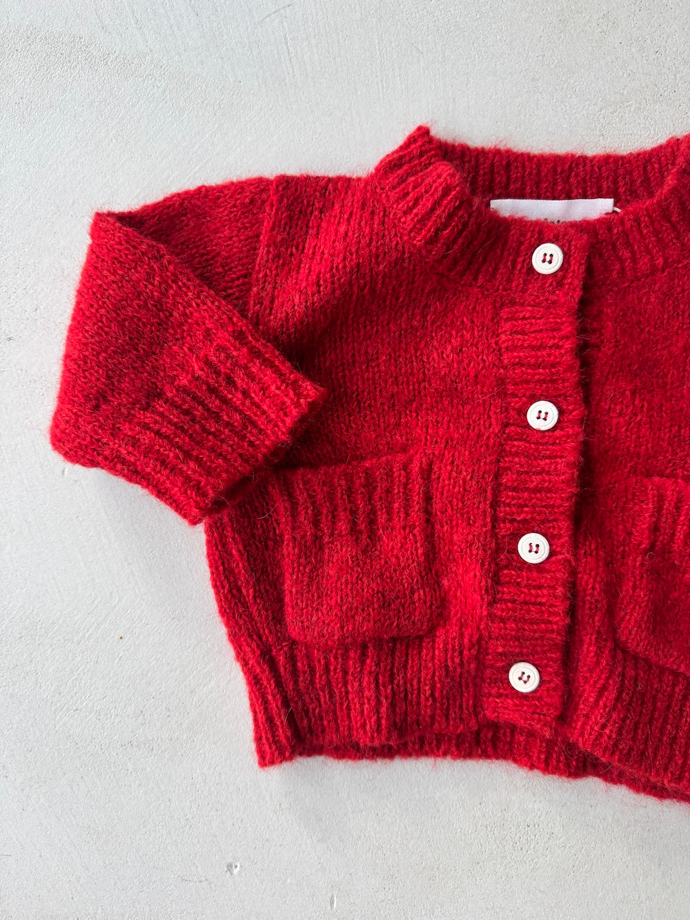 Wool Knit Boxy Cardigan