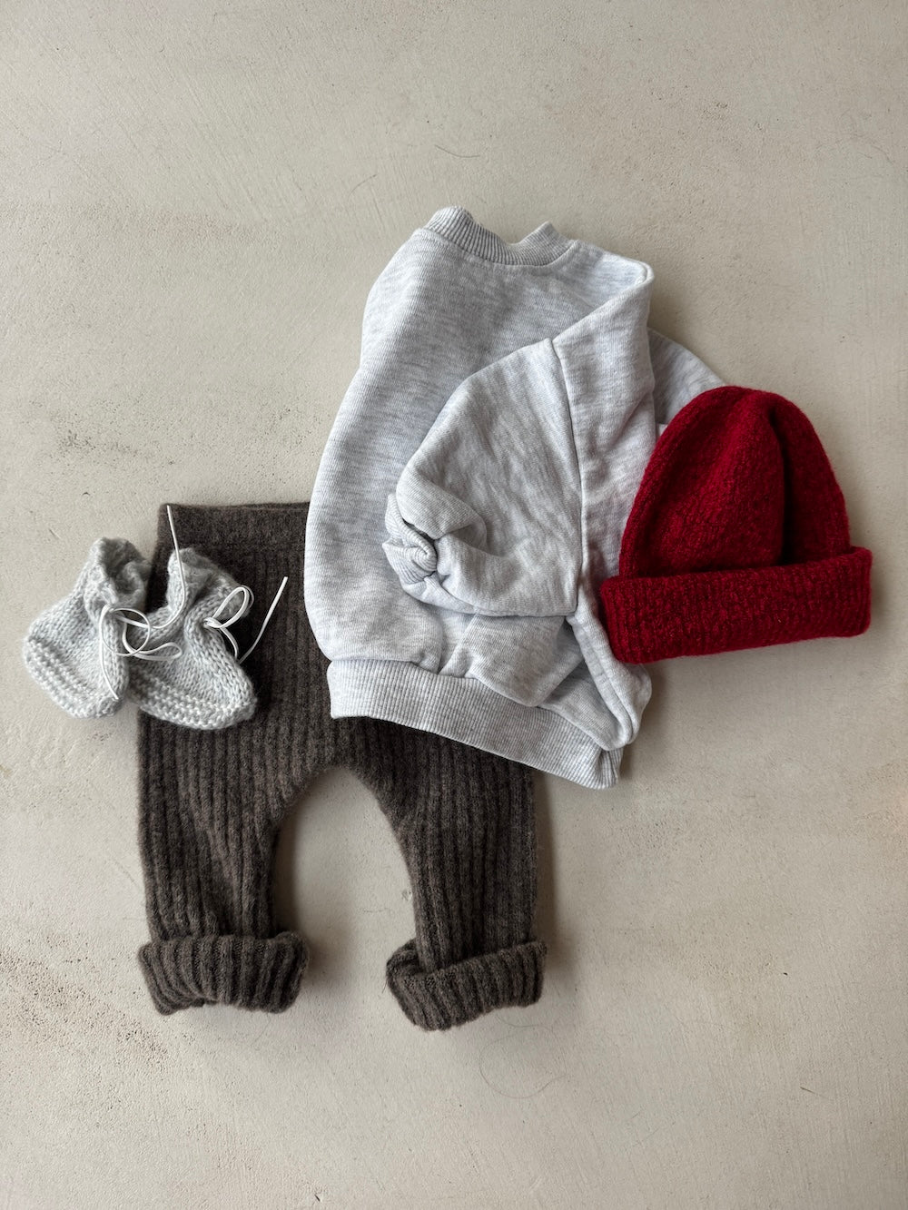 Wool Knit Rib Leggings