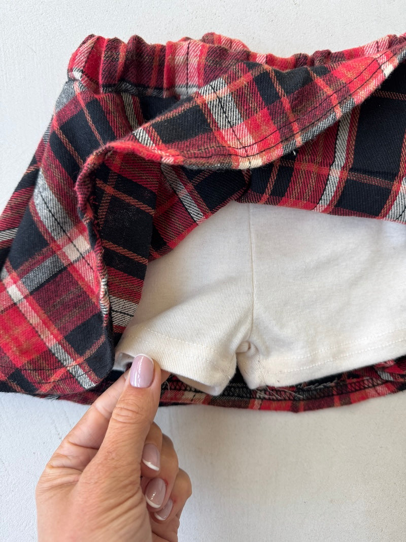 Red Check Skirtie
