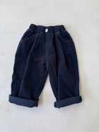 Navy Baggy Cord Pants