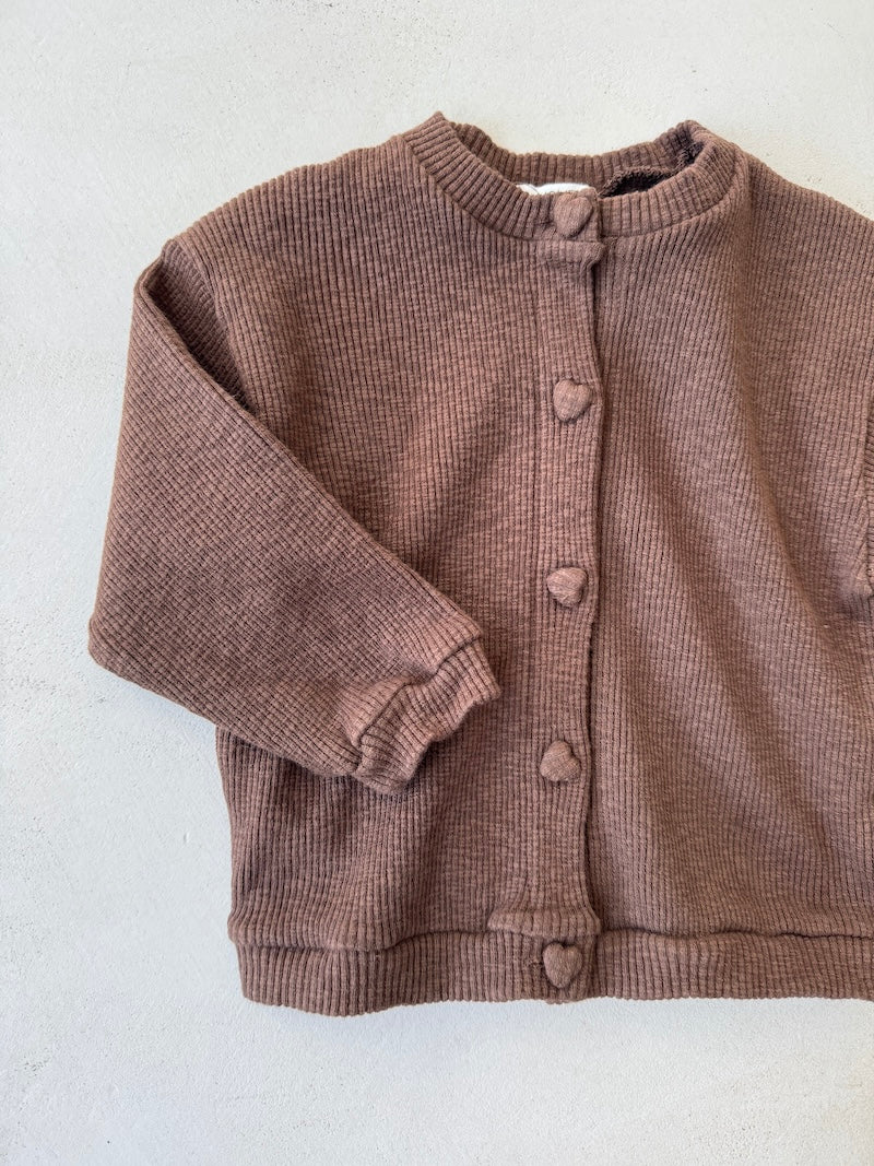 Heart rib Cardigan