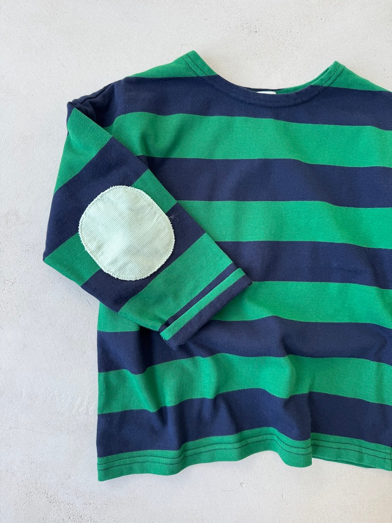 Green Patch Stripes Tee