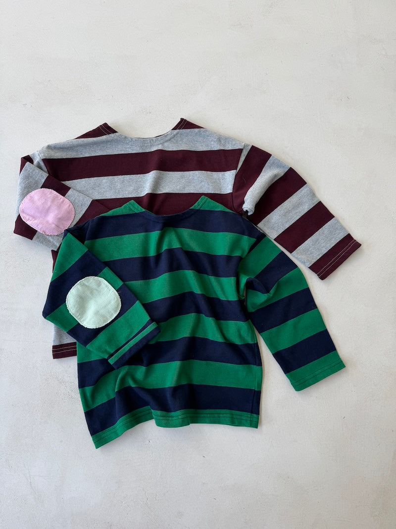 Pink Patch Stripes Tee