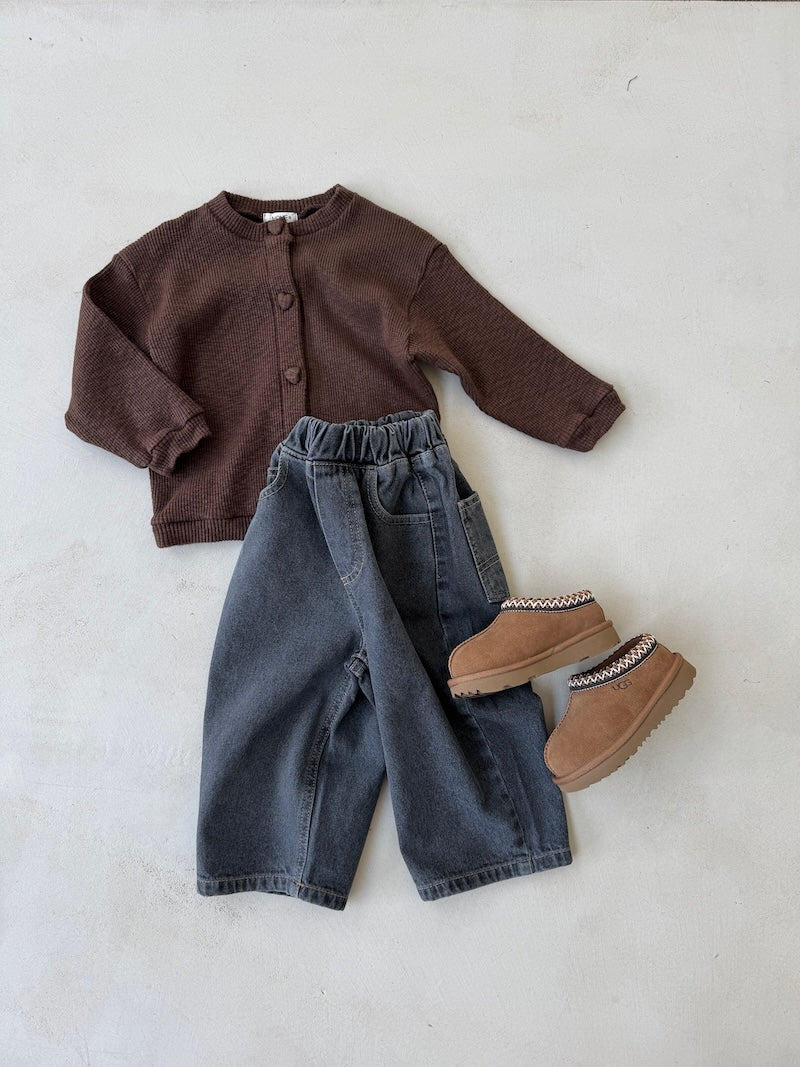 Heart rib Cardigan