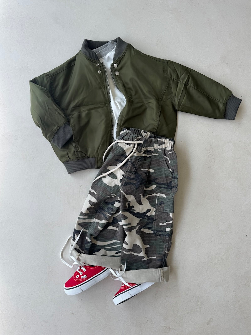 Khaki Bomber Jacket