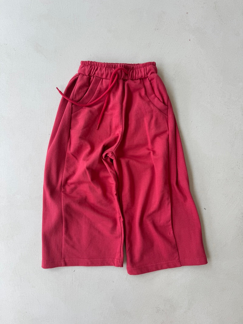 Wide Sweatpants Red
