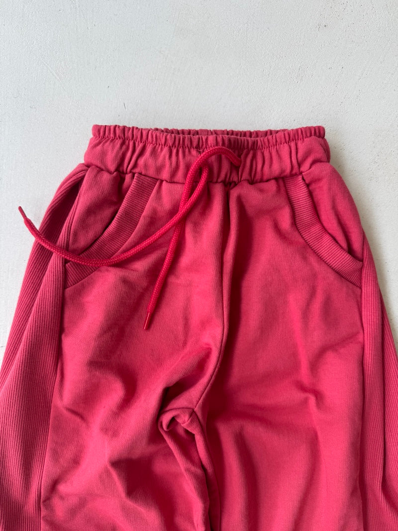 Wide Sweatpants Red