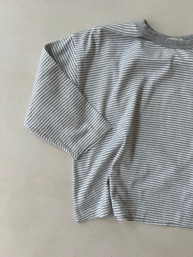Grey Striped Top