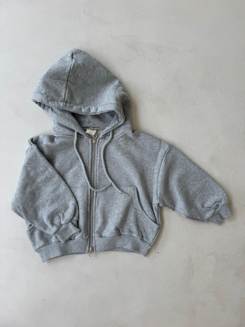Icon Zip Hoodie Grey