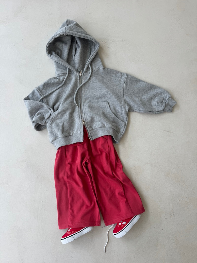 Icon Zip Hoodie Grey