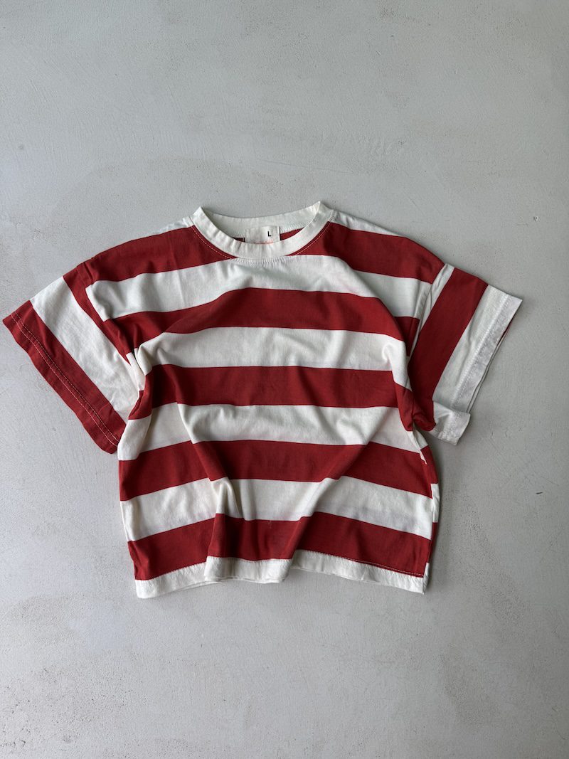 Red Big Stripes Tee