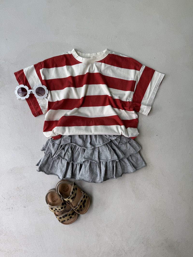Red Big Stripes Tee