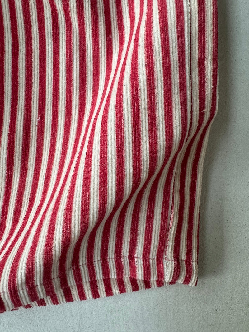Mini Red Rib Stripe Pants