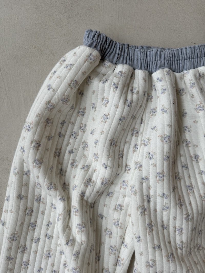 Flower Quilted Pants
