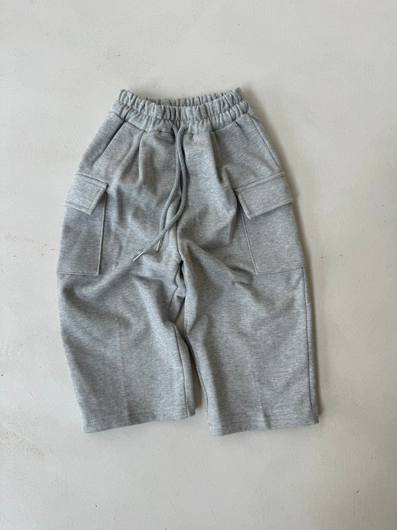 Grey Cargo Joggers