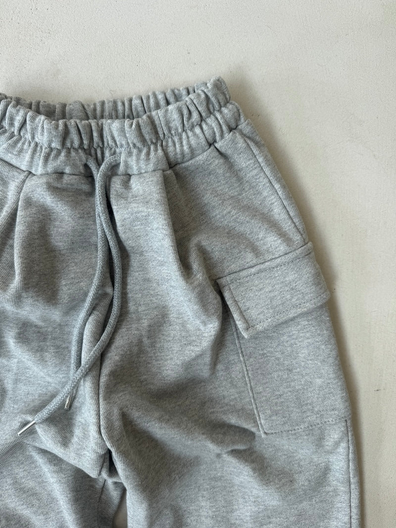 Grey Cargo Joggers