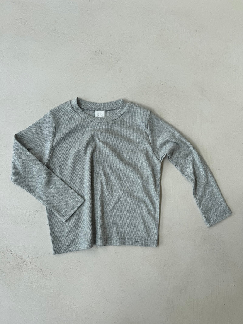 Ribbed Top Grey
