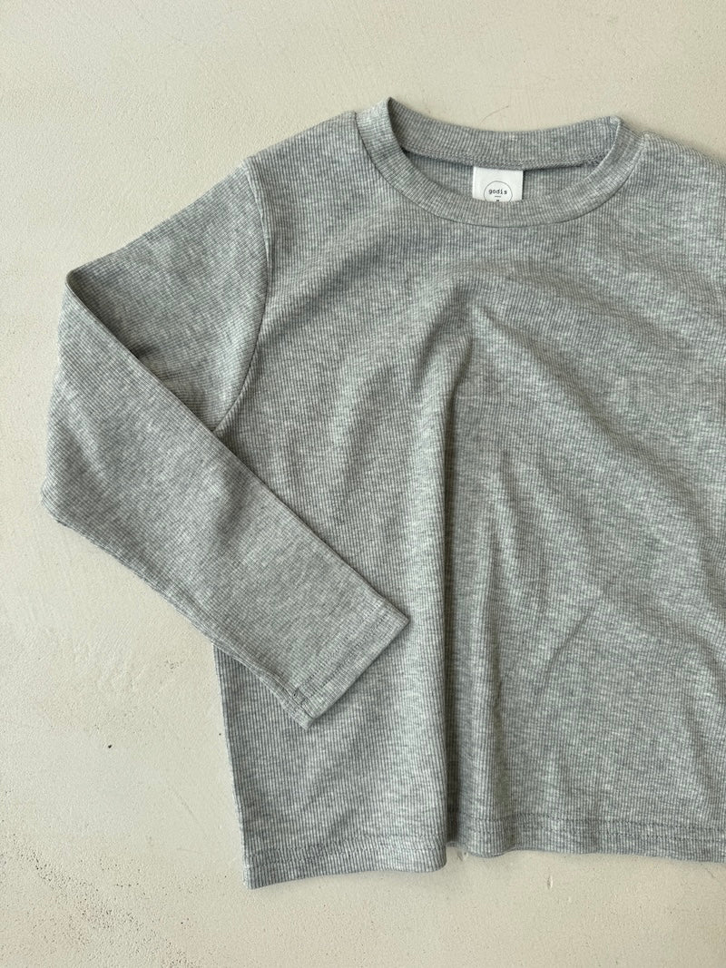 Ribbed Top Grey