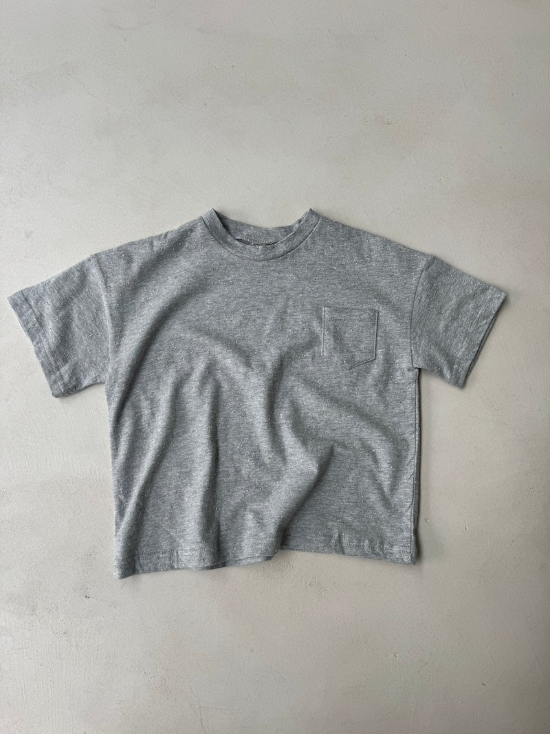 Grey Texture Pocket Tee