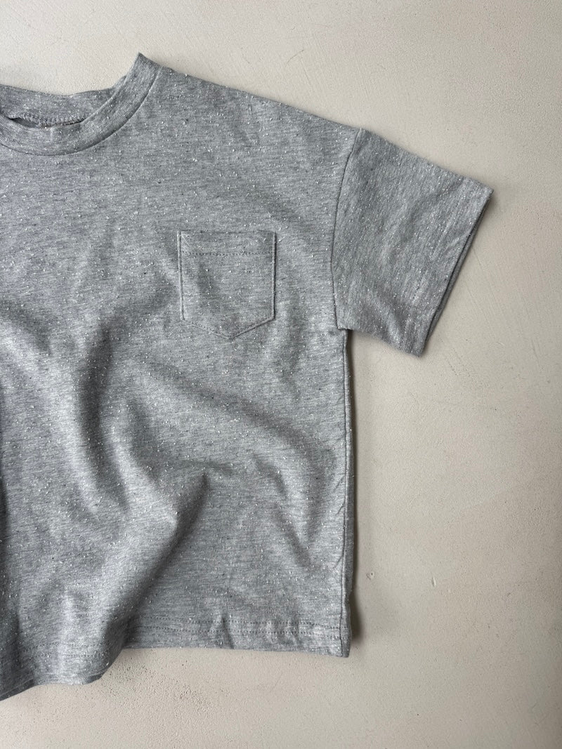 Grey Texture Pocket Tee