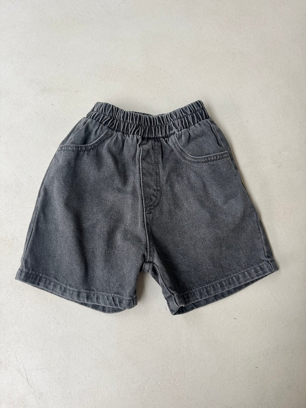 Black Denim Shorts