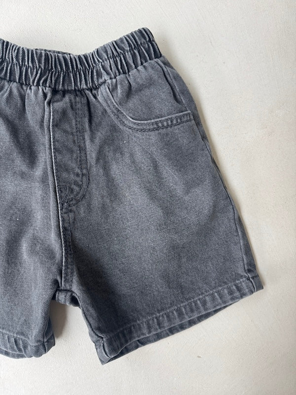 Black Denim Shorts